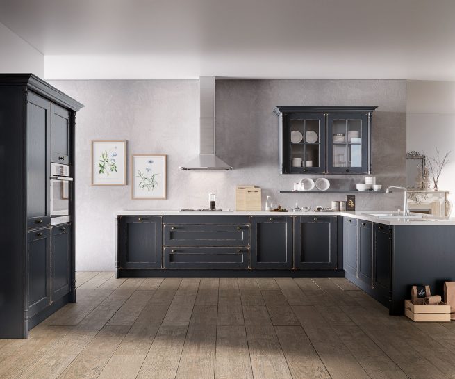 Modell OLDHAM in Night Grey, Gesamtansicht, Oster Küche