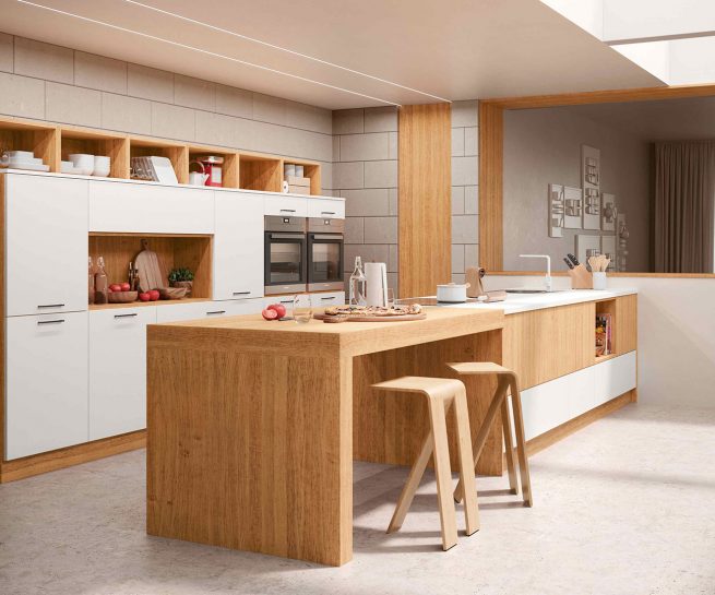 Edition 150 in Erle und Mattlack Weiß, Oster Küche