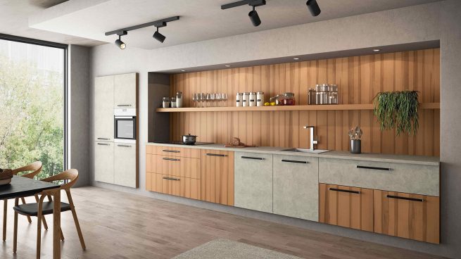 Edition 150 in Kernbuche und Beton Grey, Oster Küche