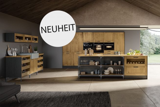 Oster Küche Modell BRADFORD in Wildeiche, Gesamtansicht frontal