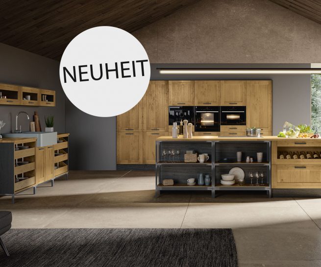 Oster Küche Modell BRADFORD in Wildeiche, Gesamtansicht frontal